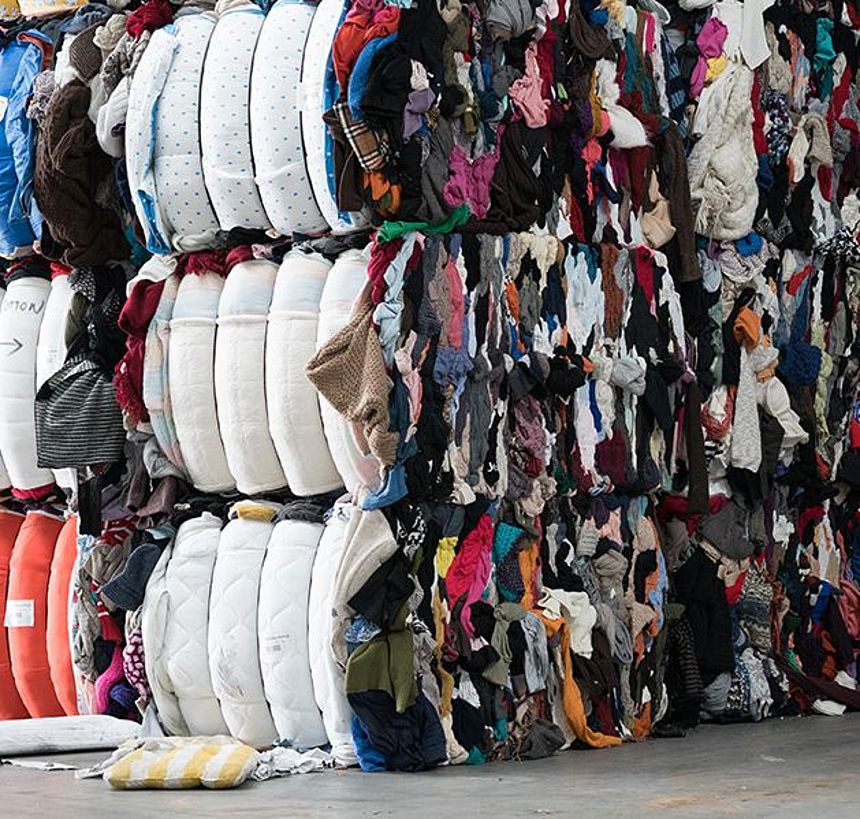 Potentially recyclable textile waste