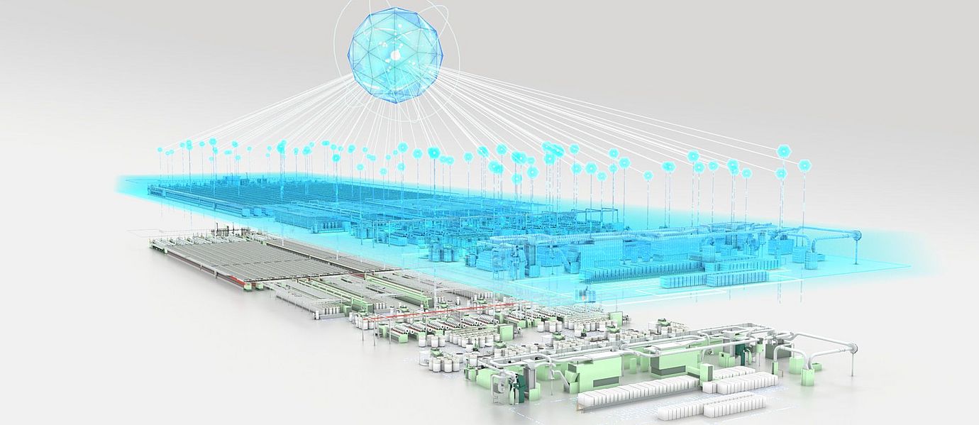 Visualization: Fully digitized spinning mill