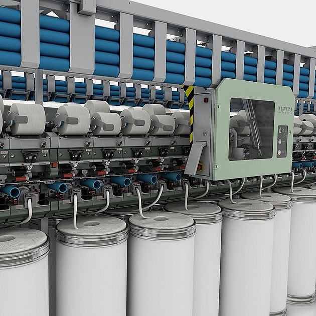 R 37 rotor spinning machine with ROBOdoff