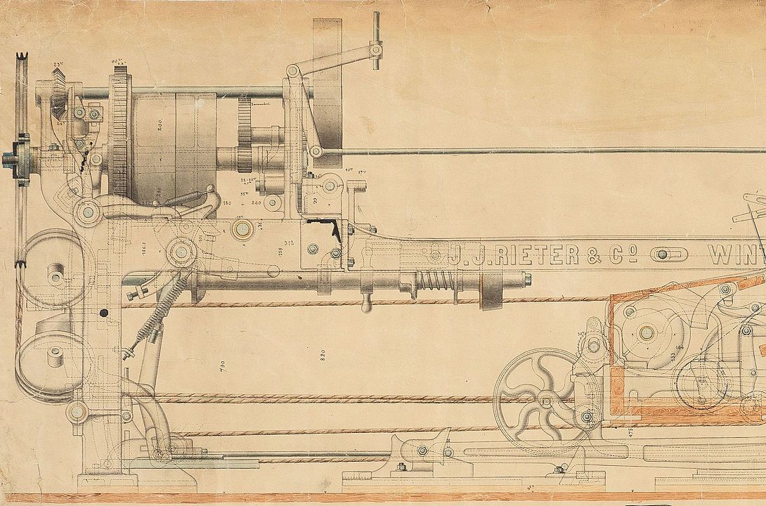Sketch of a rieter machine