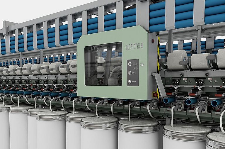 R 37 rotor spinning machine with ROBOdoff