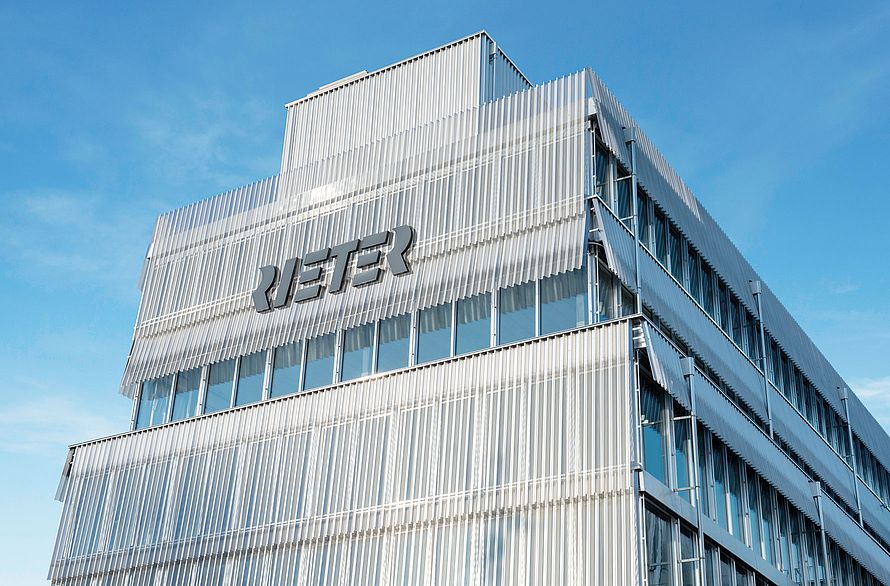 Exterior view of the Rieter innovation center in Winterthur, Switzerland