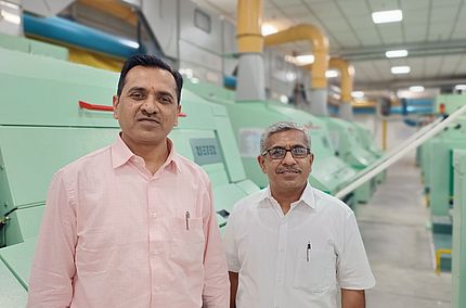 Ashok Akade, Vice President (Technical) of Pee Vee Textiles, Pankaj Mahajan, General Manager Maintenance of Pee Vee Textiles