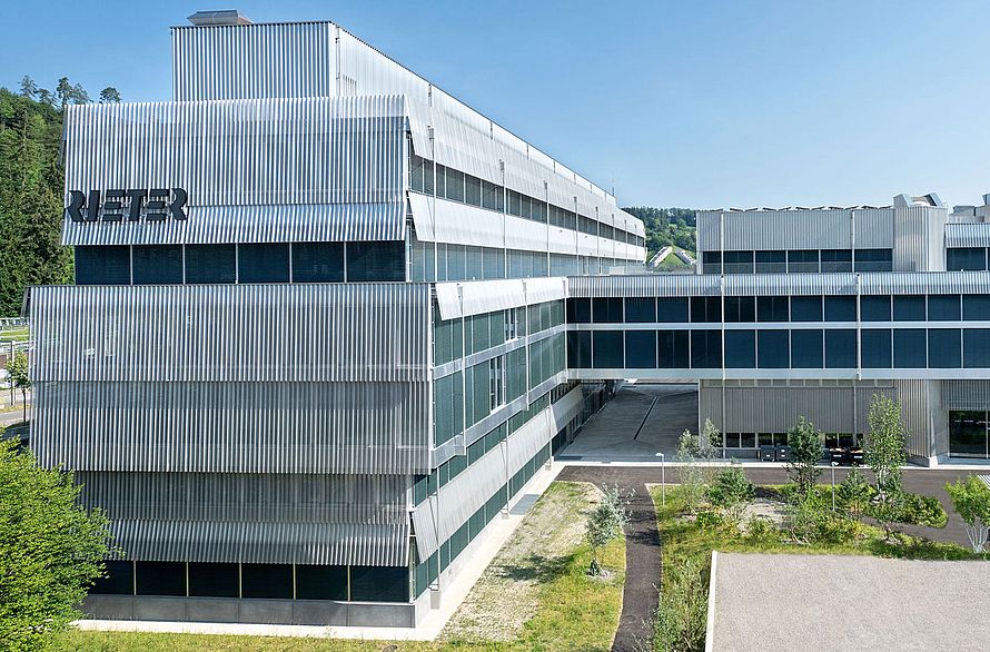 Exterior view of the Rieter innovation center in Winterthur, Switzerland