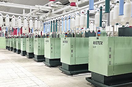 G 37 ring spinning machine at Zagis Spinning Mill, Mexico
