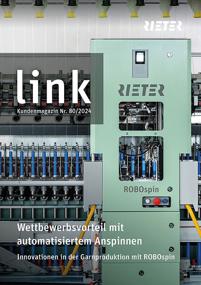 Titelseite Rieter Kundenmagazin «link», Ausgabe 80