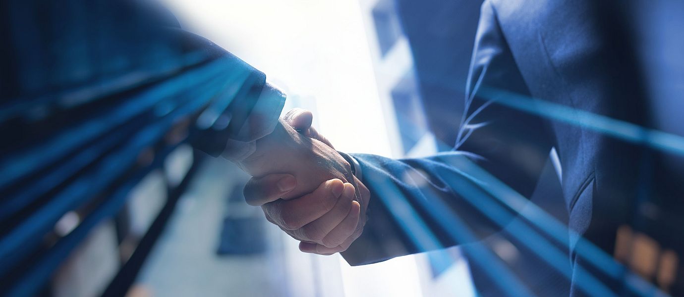 Symbol: Business partners shaking hands