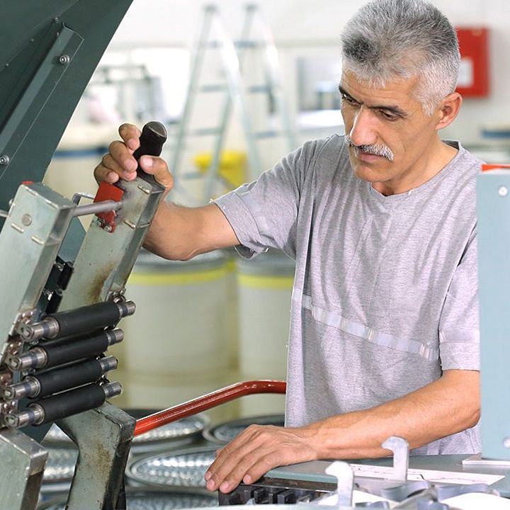 Winding machine being upgraded