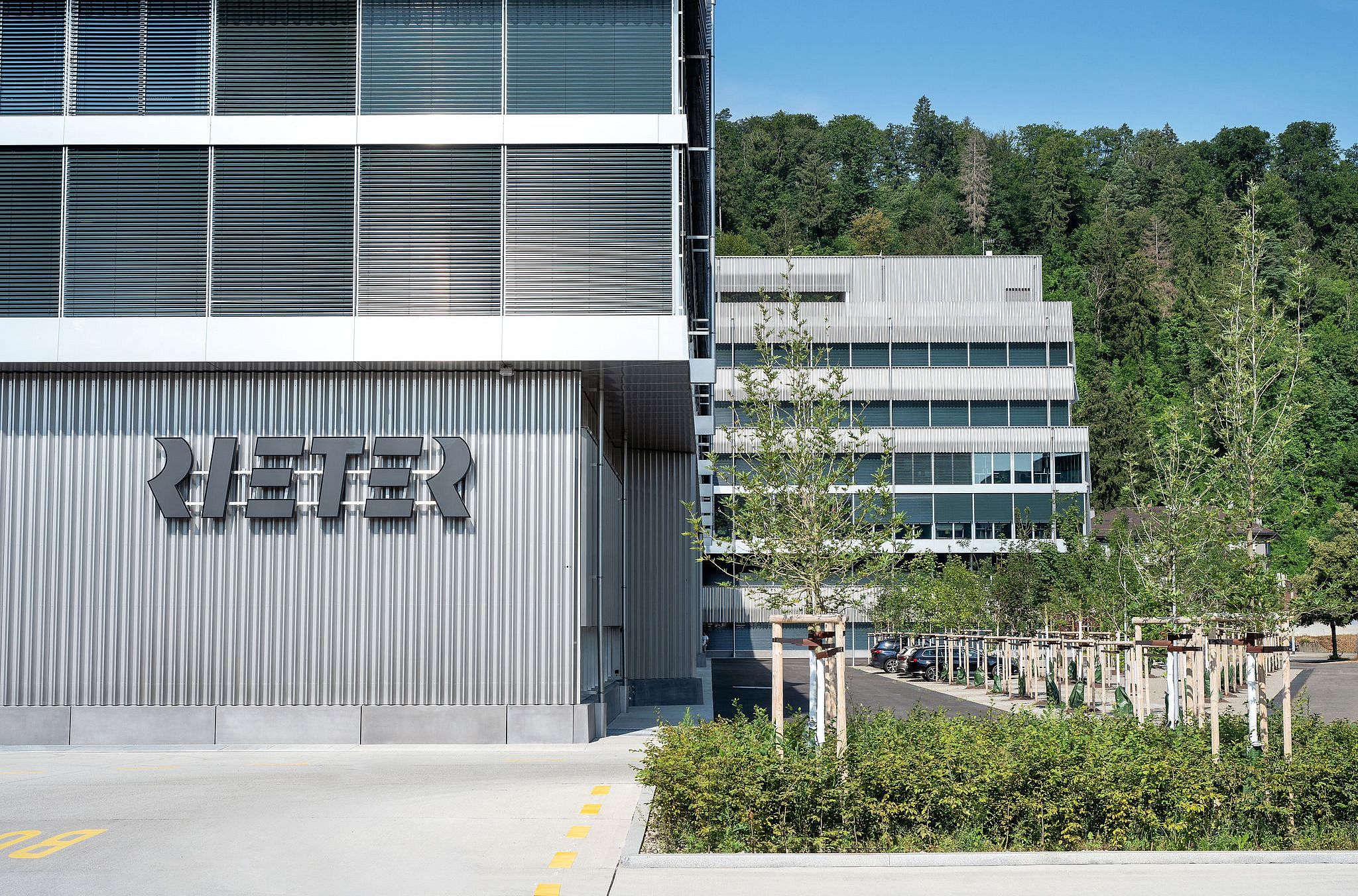 Front view of the Rieter headquarters in Winterthur, Switzerland