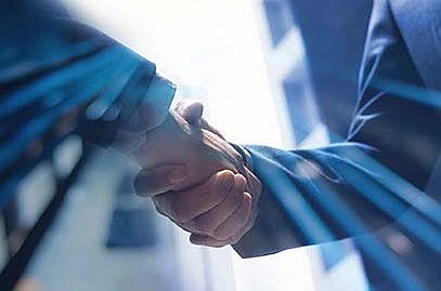 Symbol: Business partners shaking hands