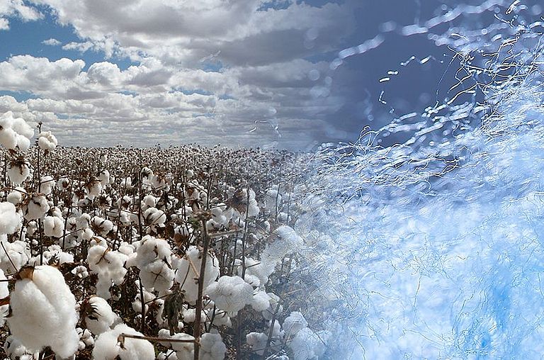 Montage: man-made and natural fibers