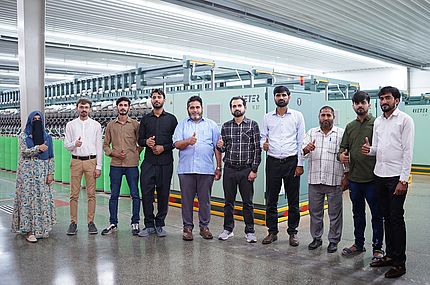 Rotor spinning machine R 37 at Nishat Mills, Pakistan